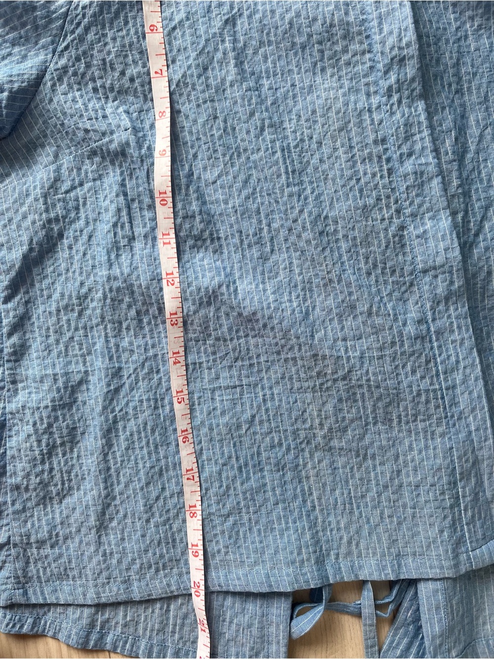 Blue Short-Sleeve Lightweight Button-Back Top - Picture 12 of 12